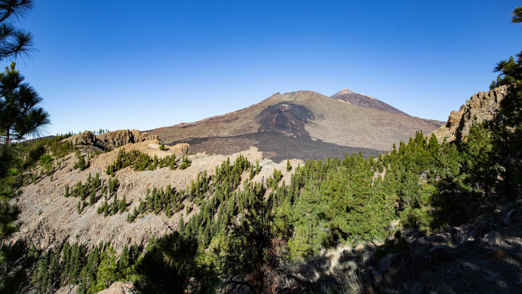 Blick über den Montaña el Cedro zum Pico Viejo Blick über den Montaña el Cedro zum Pico Viejo