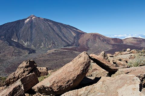 Blick zum Teide vom Montaña Guajara